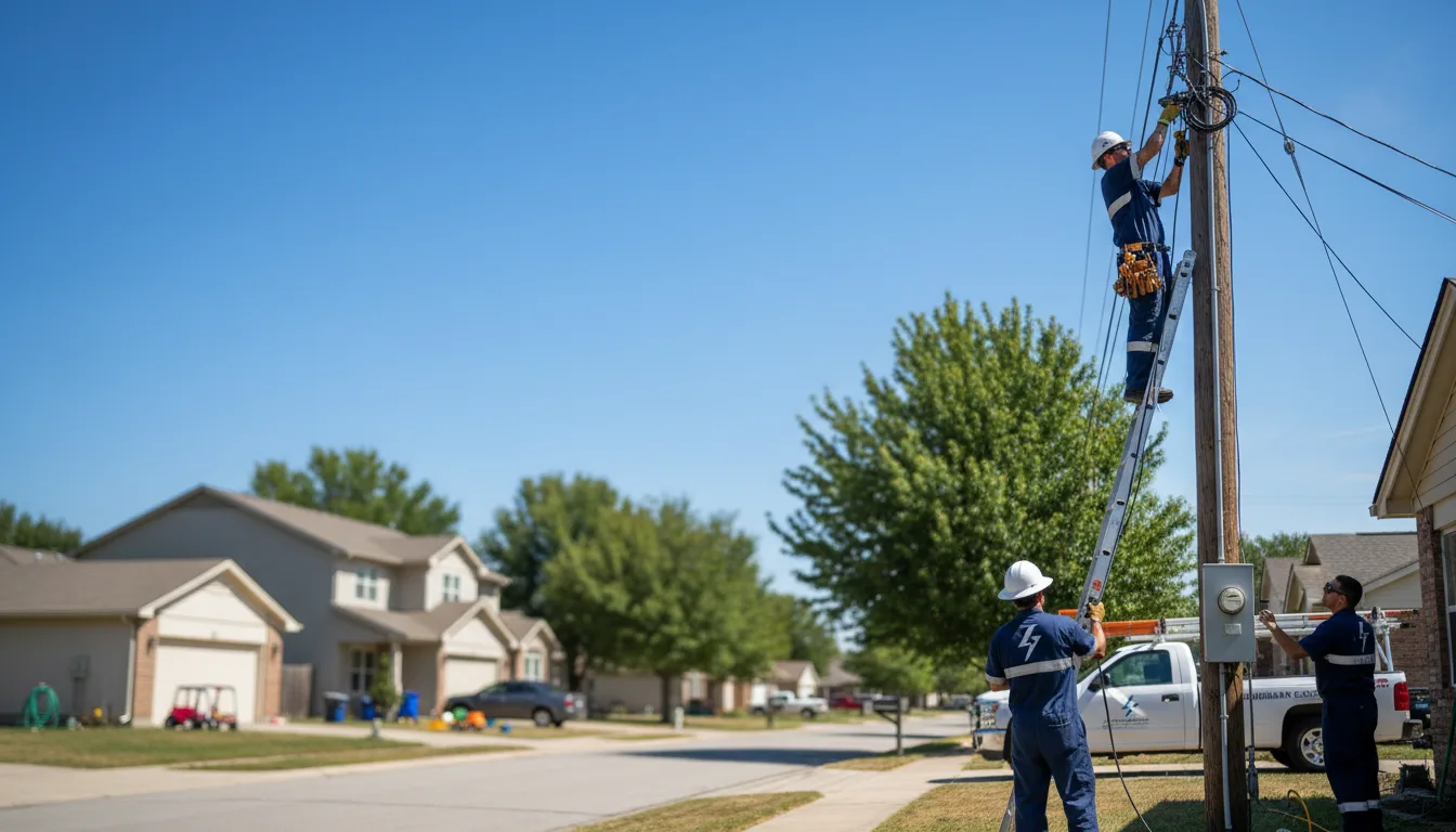 Residential electrician providing installation services in Desoto, TX